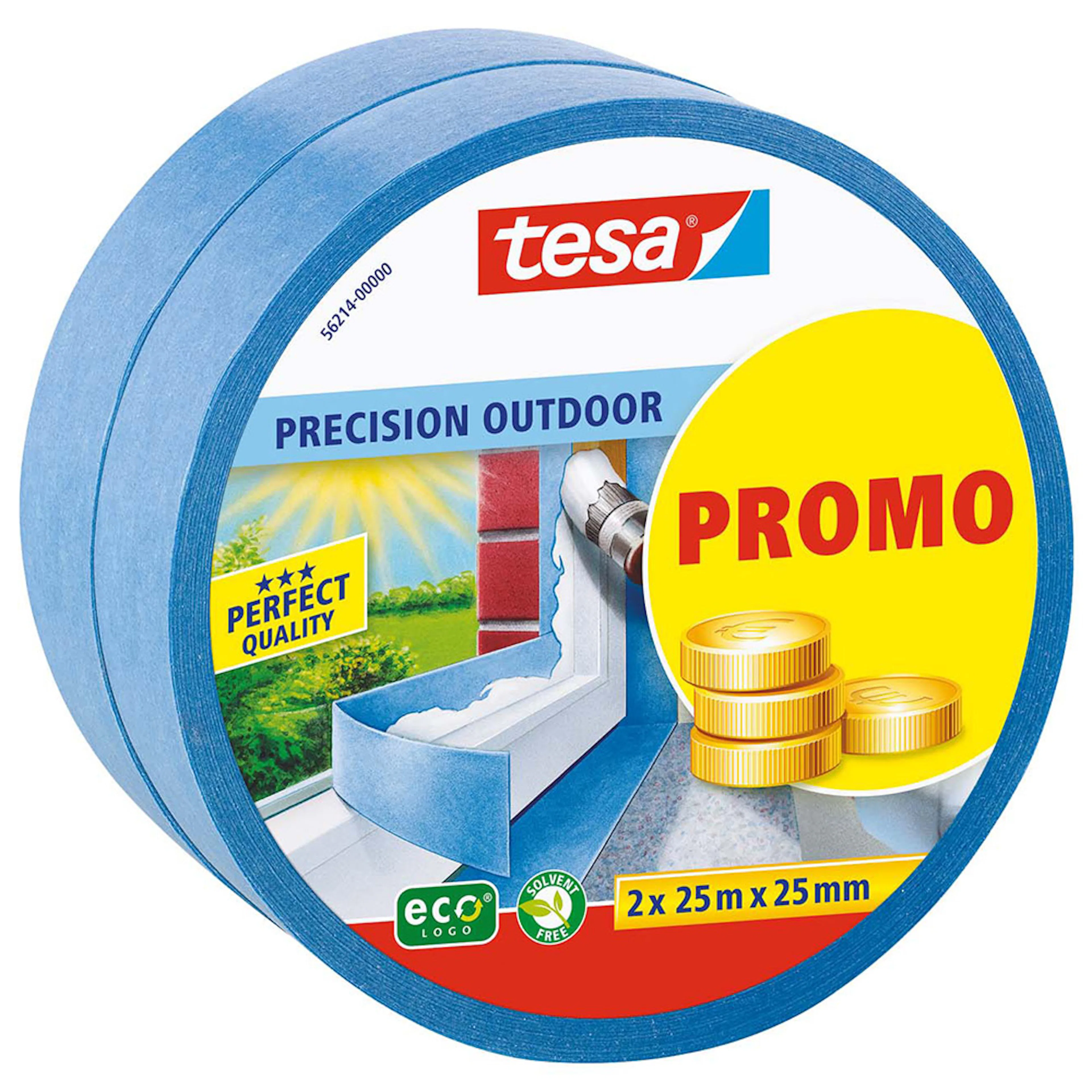 Maskeringstape Tesa 2P 25 mm x 25 m Utendørs