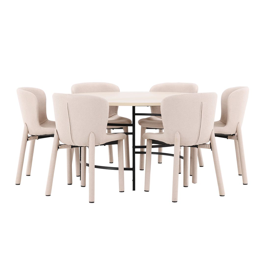 Spisegruppe Venture Home Copenhagen Ø140 cm med 6st Astoria Spisestoler