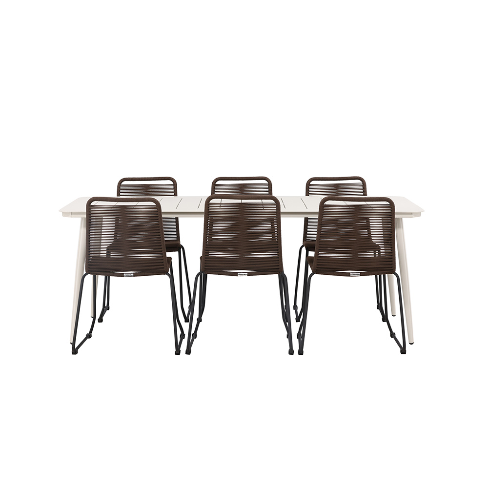 Spisegruppe Venture Home Lina Bord med 6 Lindos Stoler