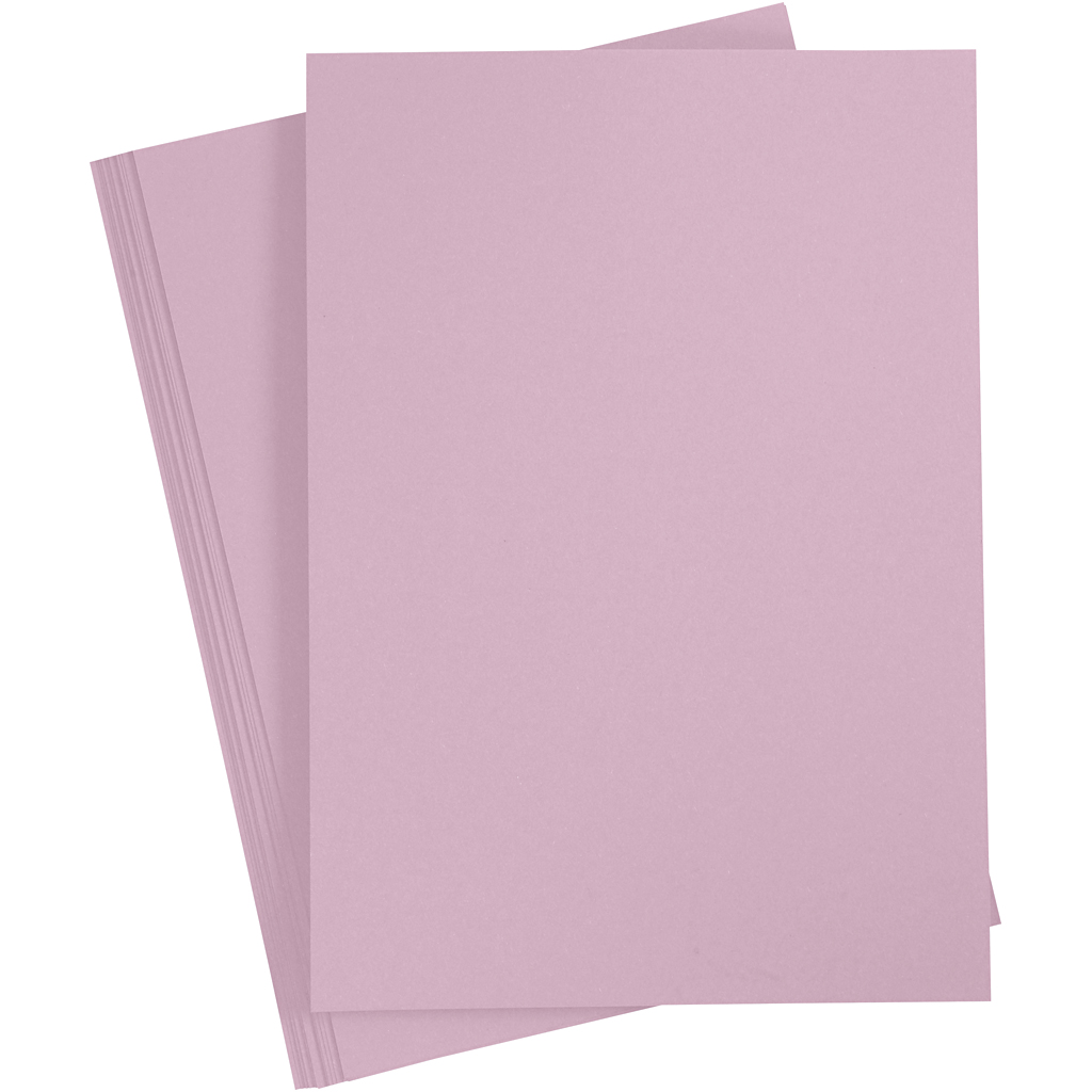 Kartong, ljuslila, A4, 210x297 mm, 220 g, 10 st./ 1 förp. Lys Lilla