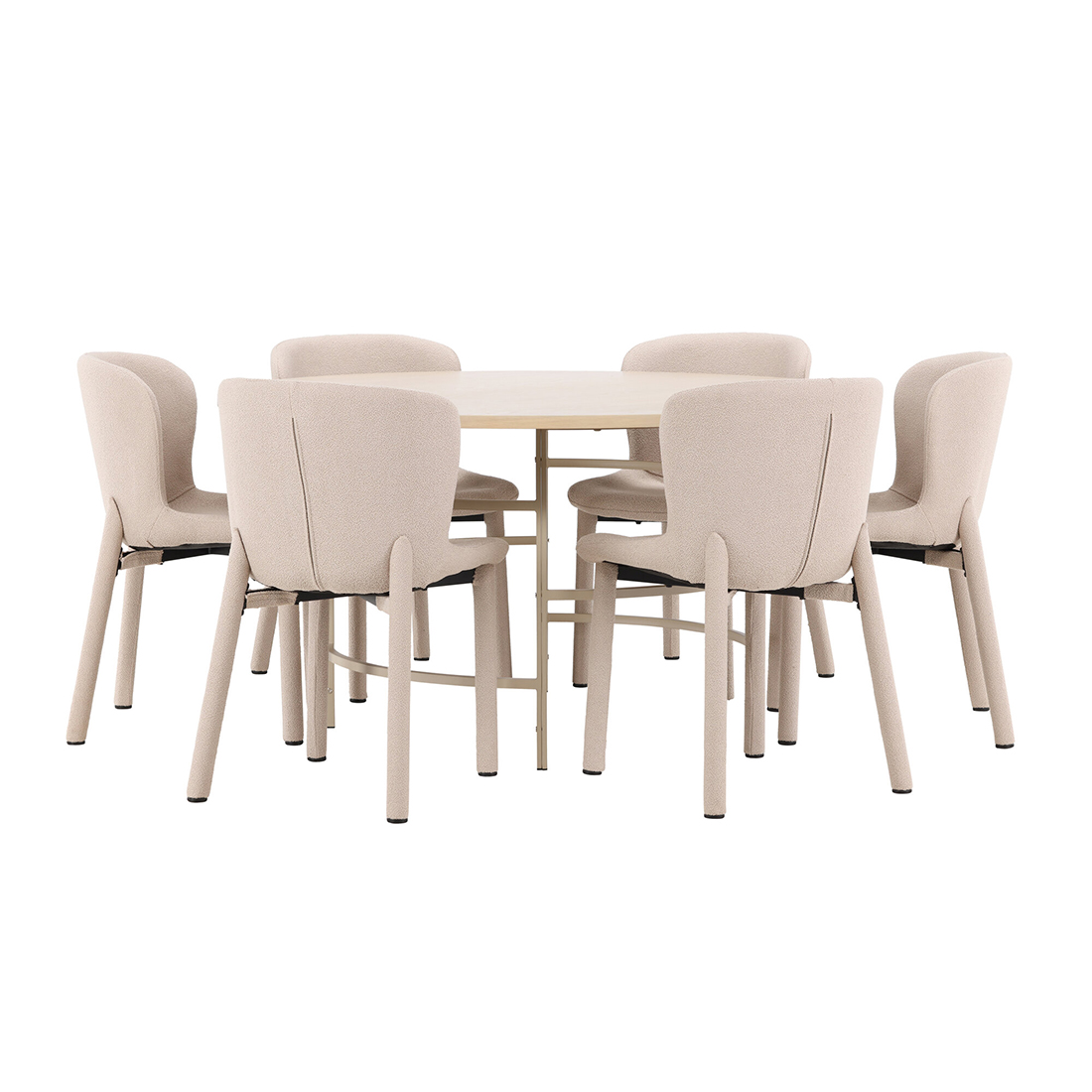 Spisegruppe Venture Home Copenhagen Ø140 cm med 6st Astoria Spisestoler