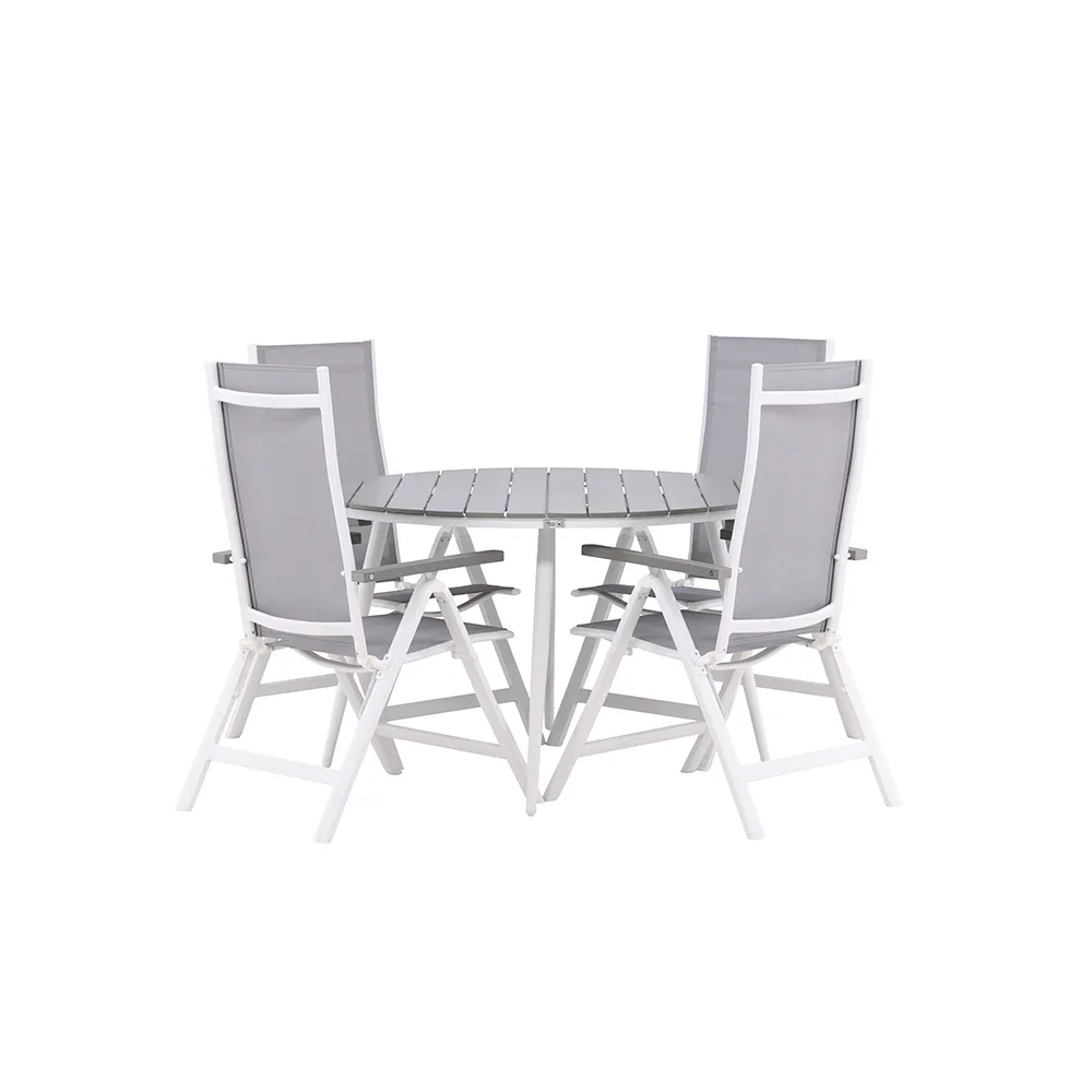 Spisegruppe Venture Home Break Ø120 cm med 4 Albany Stoler