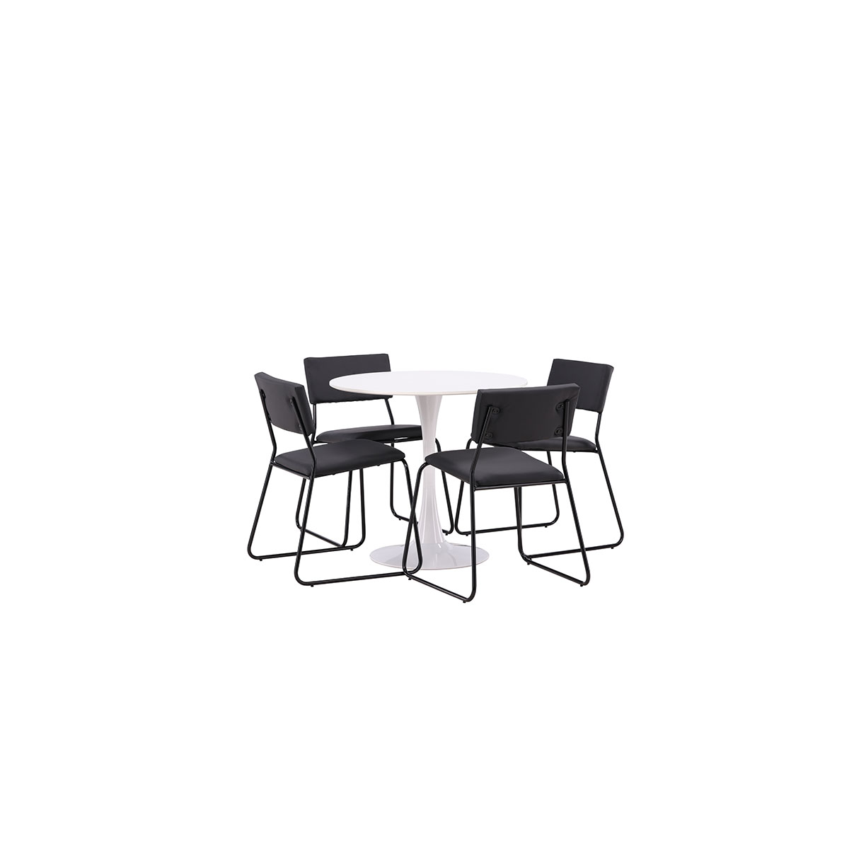 Spisegruppe Venture Home Hamden Ø80 cm med 4 Kenth Stoler