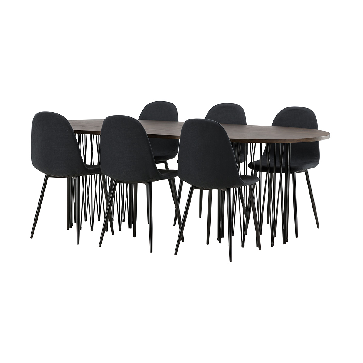 Spisegruppe furniture/fashion Stone med 6 Polar Stoler