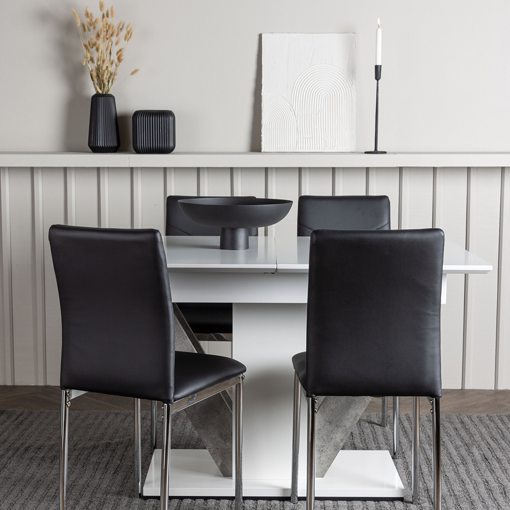 Spisegruppe Venture Home Disa med 4 Lily Stoler