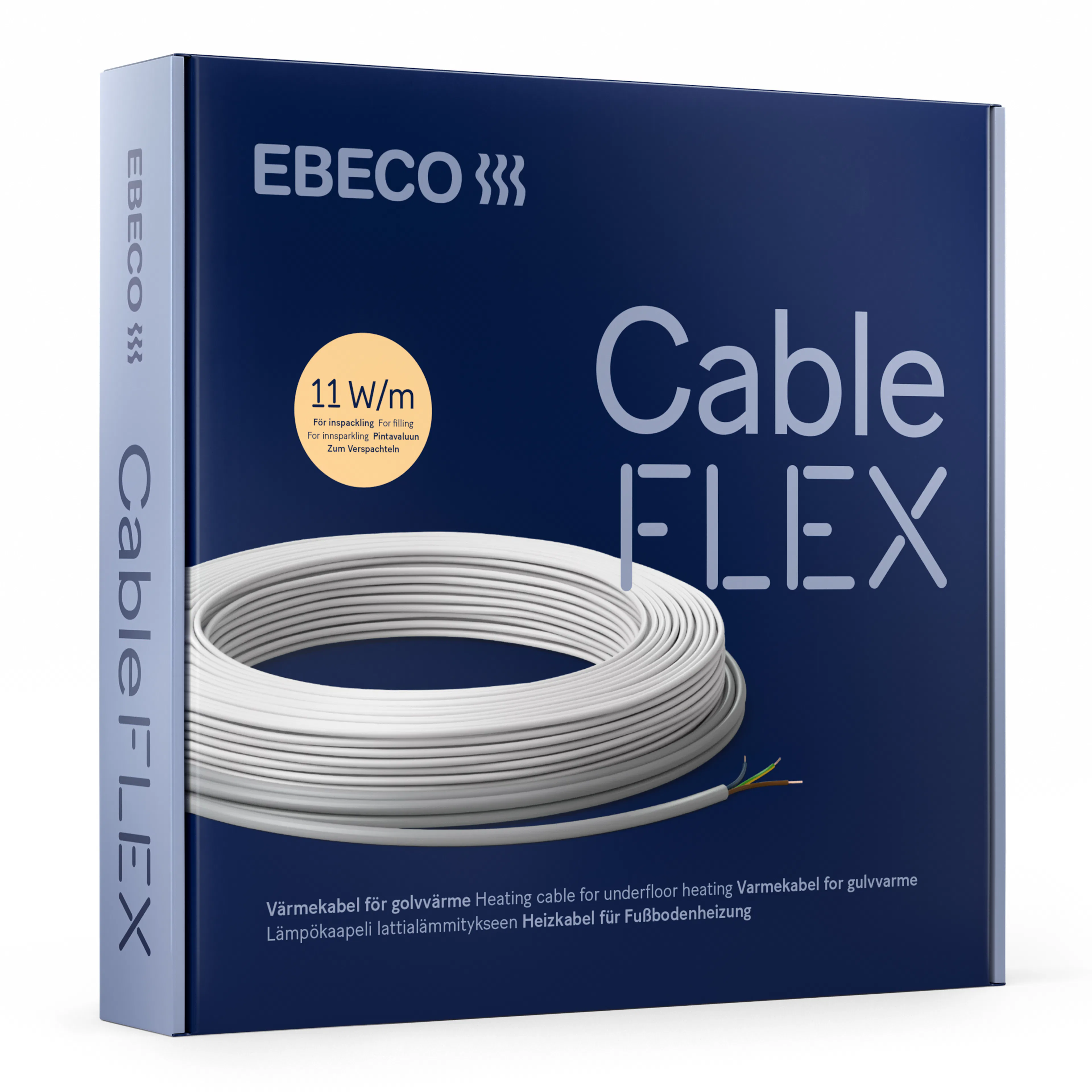GOLVVÄRMEKABEL EBECO CABLEFLEX 13.5 M/150 W VIT Lengde: 13.5 m