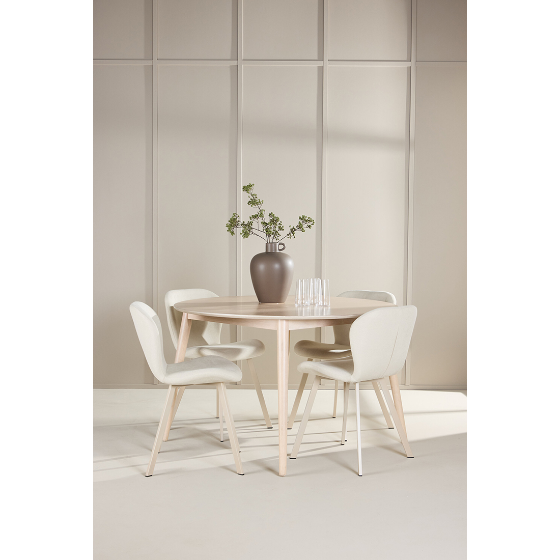 Spisegruppe Venture Home Flora Ø120 cm med 4st Lilja Spisestoler