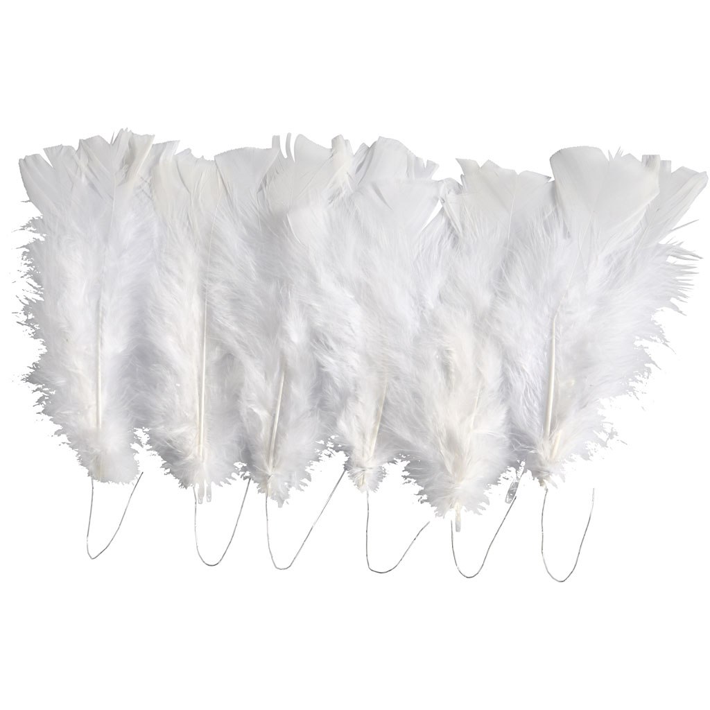 Dunfjær Creativ Company Ass Farger 11-17 cm 1 Pk Hvit