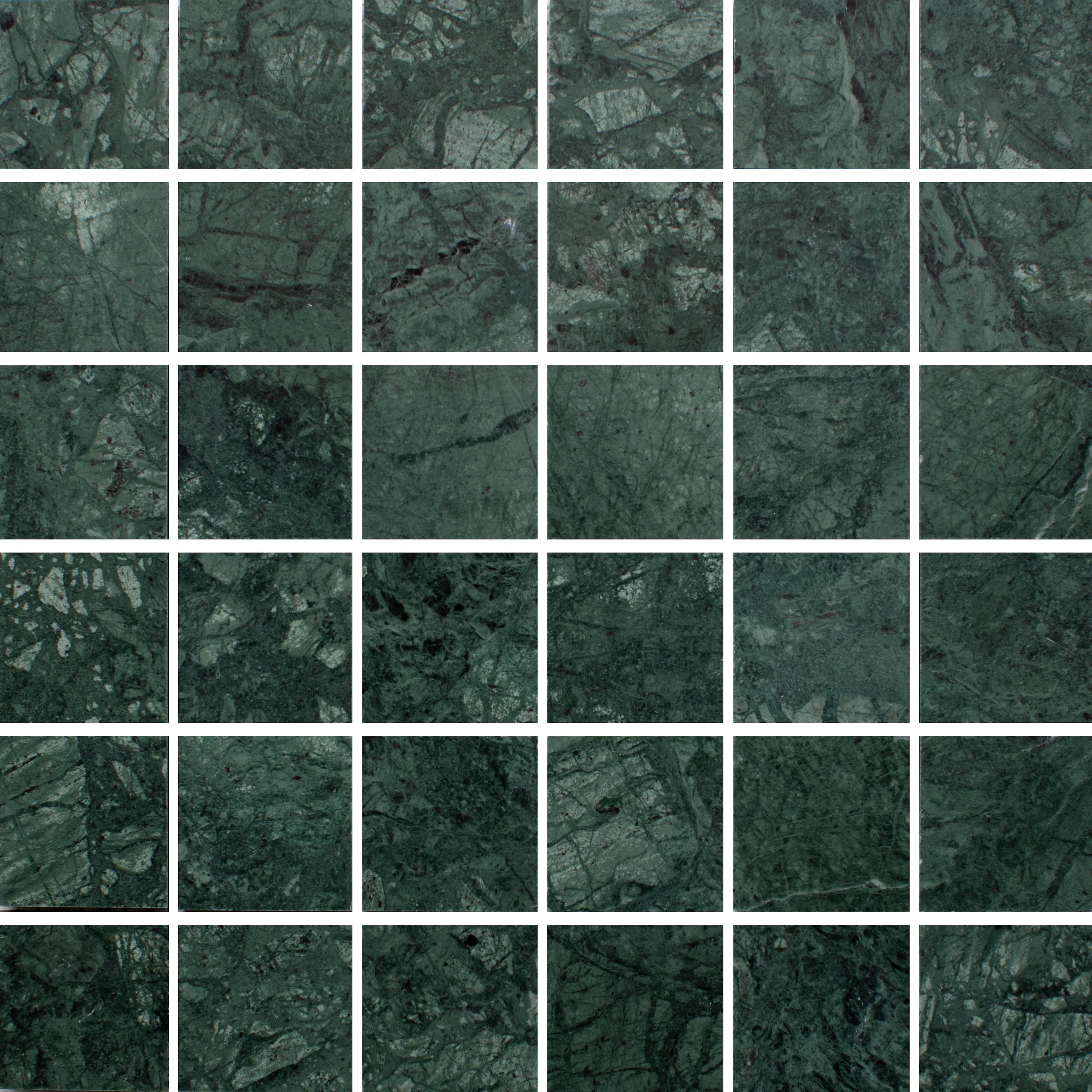 Marmor Arredo Verde Guatemala Grønn Honed 5x5 cm