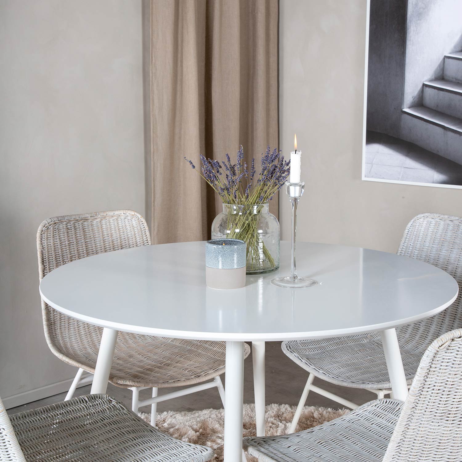 Spisegruppe Venture Home Plake med 4 Cornelia Stoler Rundt