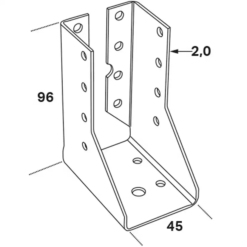 Bjelkesko Jhi 45x96x2,0 45x96x2,0 mm