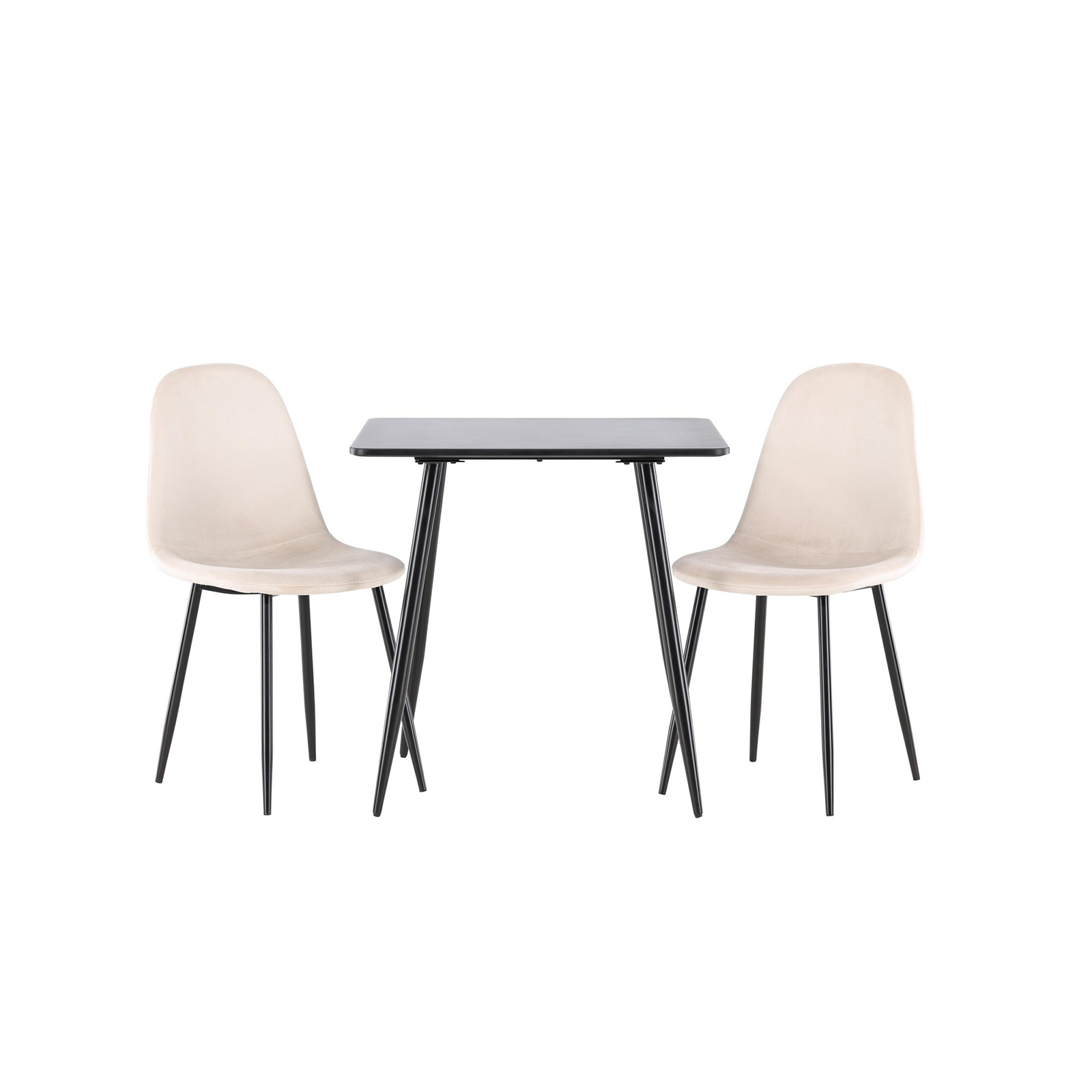 Spisegruppe Venture Home Polar 75 med 2 stk Polar Stoler Fløyel