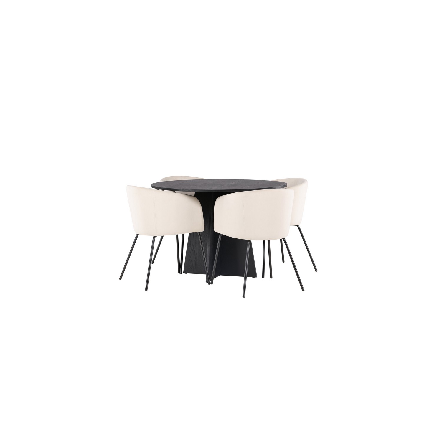 Spisegruppe Venture Home Bootcut Ø110 cm med 4 Berit Stoler