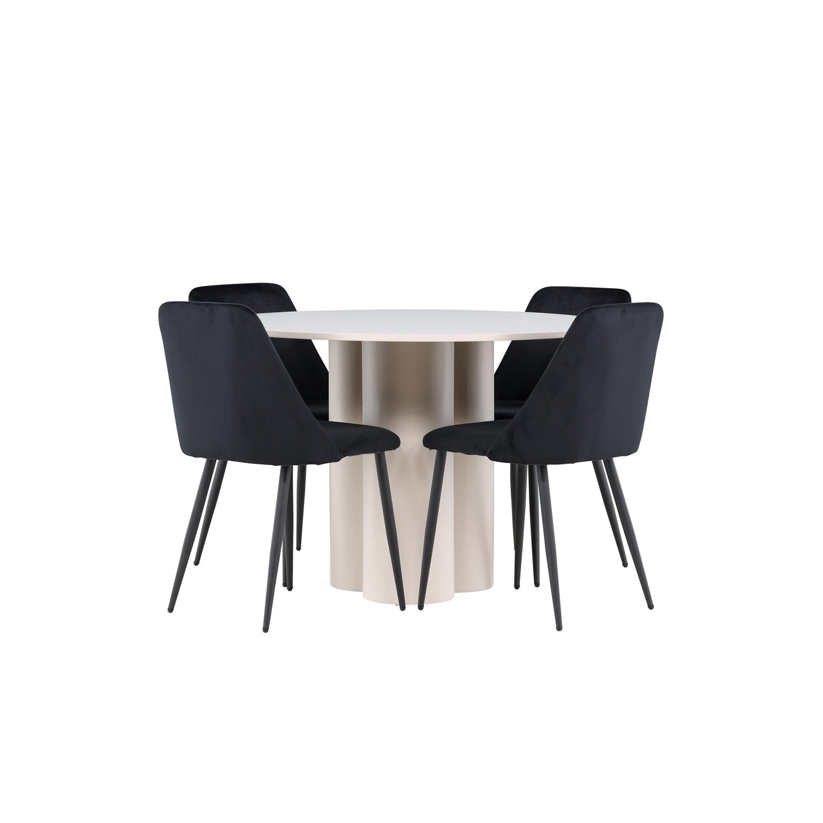 Spisegruppe Venture Home Olivia Ø110 med 4 stk Night Stoler