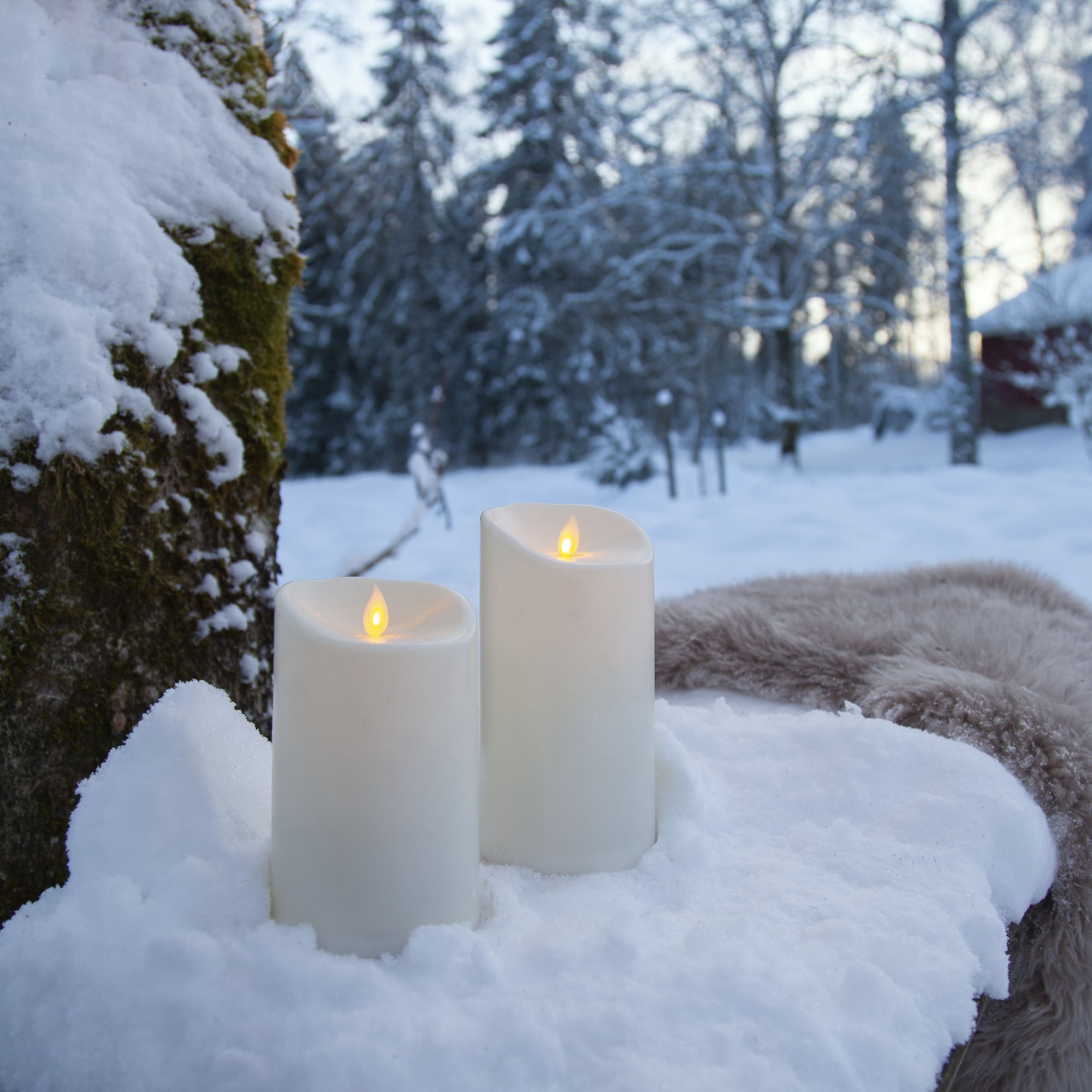LEDBlockljusM-Twinkle Høyde: 15 cm