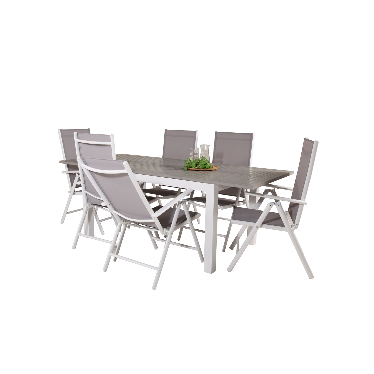 Spisegruppe Venture Home Aleyna 152/210 med 6 Bront Stoler