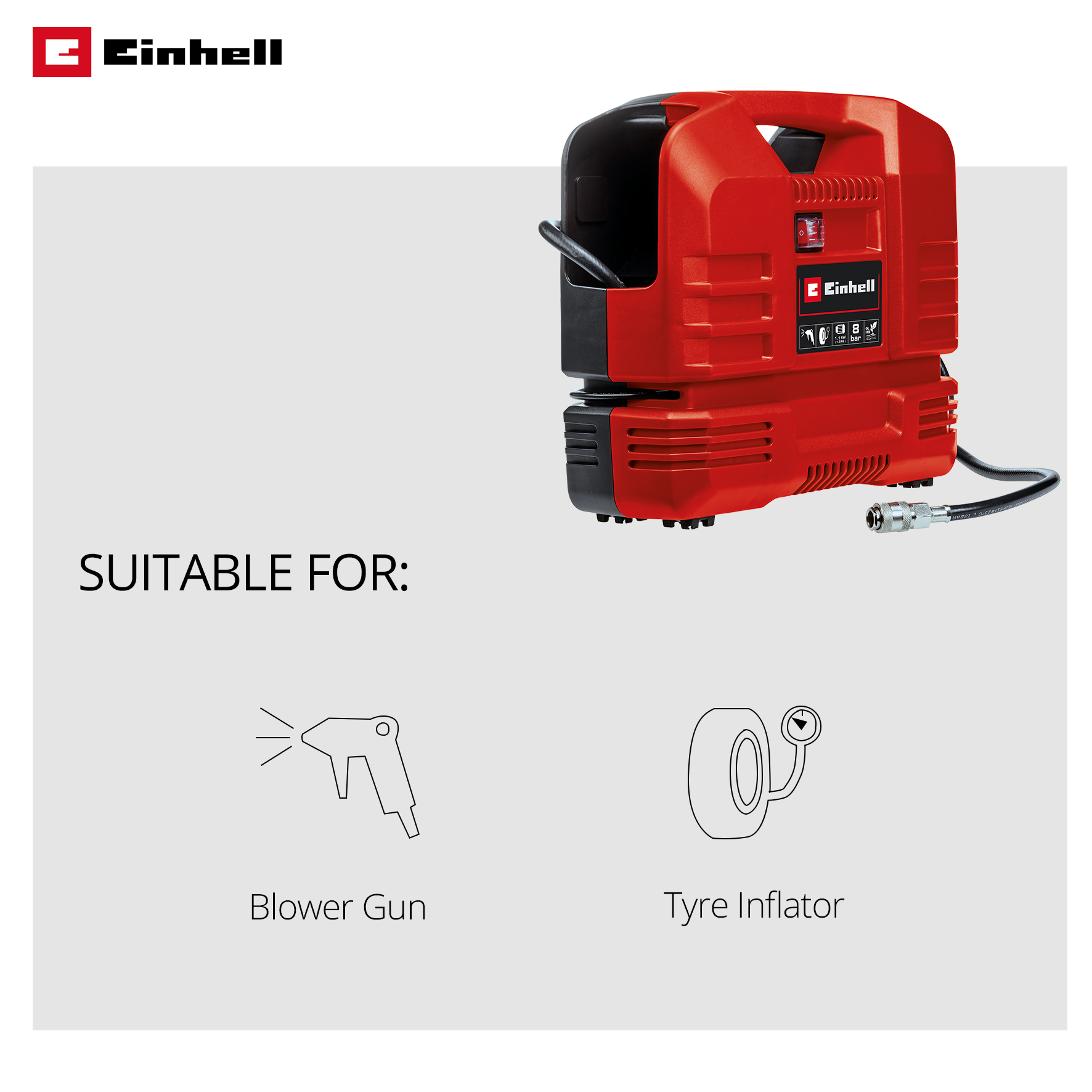 Portabel Kompressor Einhell TC-AC 190 OF Set