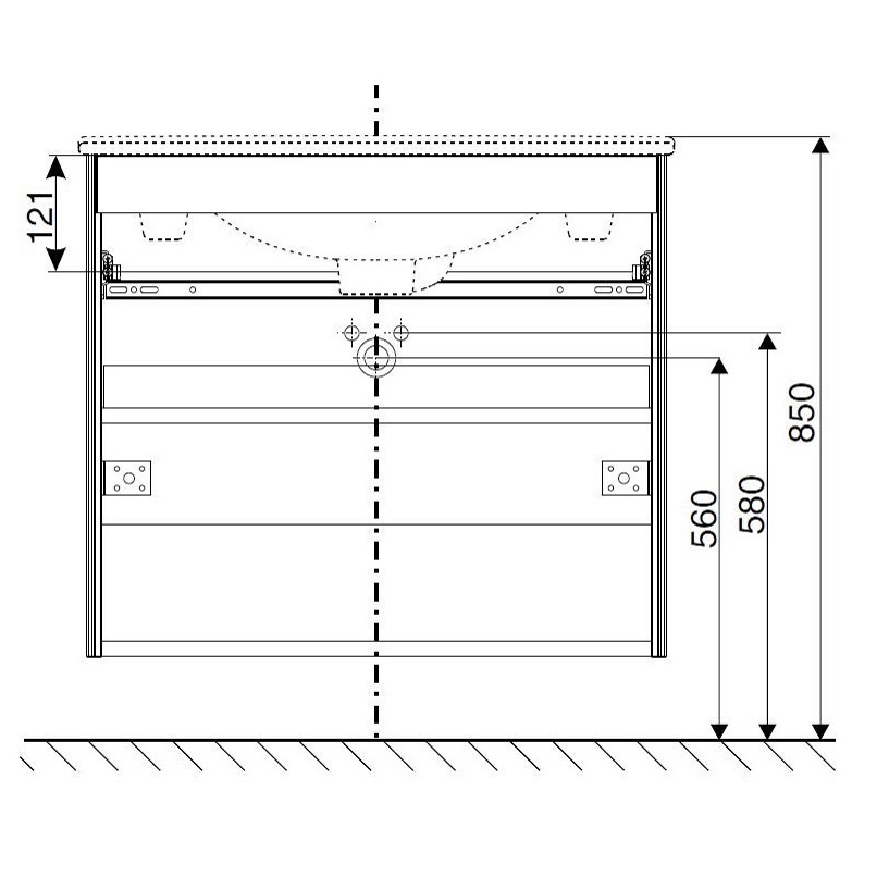 Tvättställsskåp Ifö Sense Pro SDSSMP 60 Compact Vit Servantskap Ifö Sense SDSSMP 60 Compact Hvit
