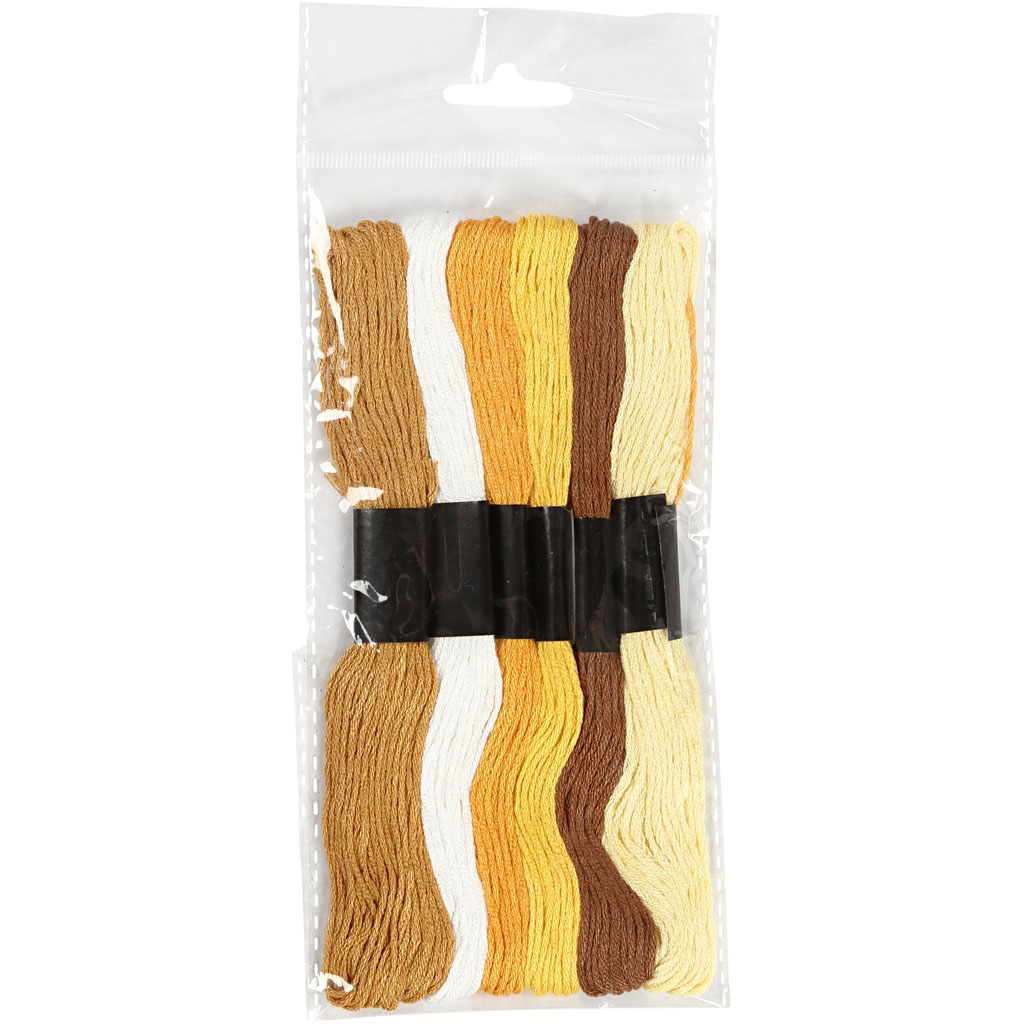 Broderigarn Creativ Company Harmoni Tykkelse 1 mm 6 Bunter/1 Pk