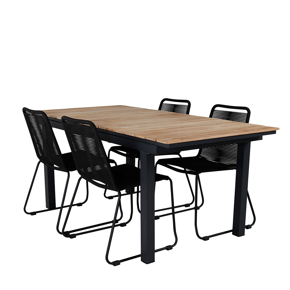 Spisegruppe Venture Home Mendi med 4 Levi Stoler