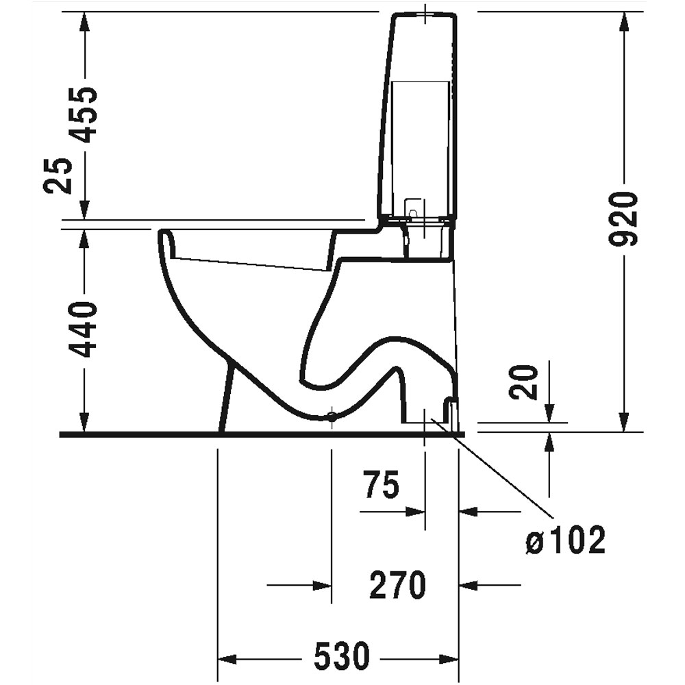 Toalettstol Duravit Durastyle Rimless 010701 med Mjukstängande Hårdsits