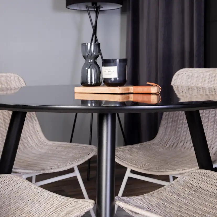 Spisegruppe Venture Home Plaza med 4stk Cirebon Stoler