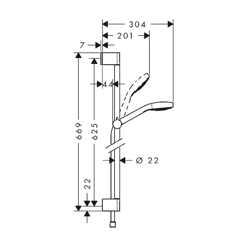 Dusjsett Hansgrohe Croma Select S Vario 3jet