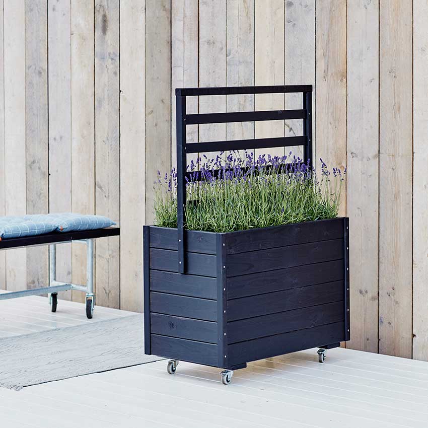 Blomsterkasse PLUS med Espaljé 88x48x124 cm