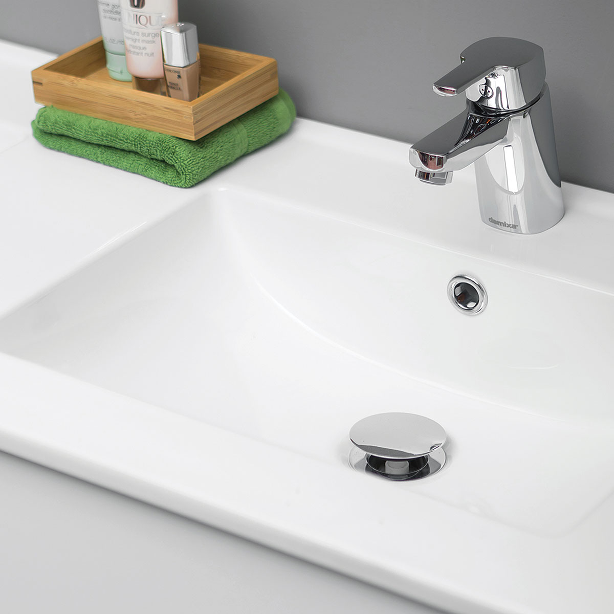 Tvättställsskåp 4AQUA Slim H Med 4 Lådor & Grepplist