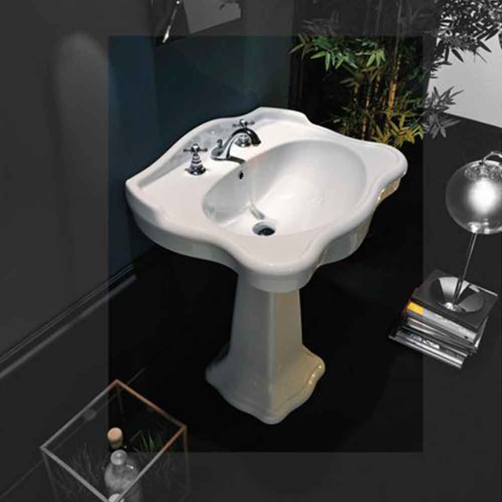Tvättställ Lavabo Contea Retro med Pelare