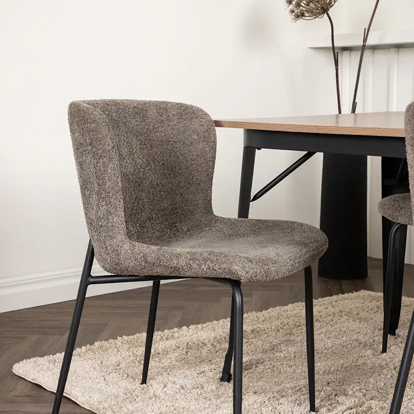 Spisegruppe Venture Home Tempe med 4 Modesto Stoler