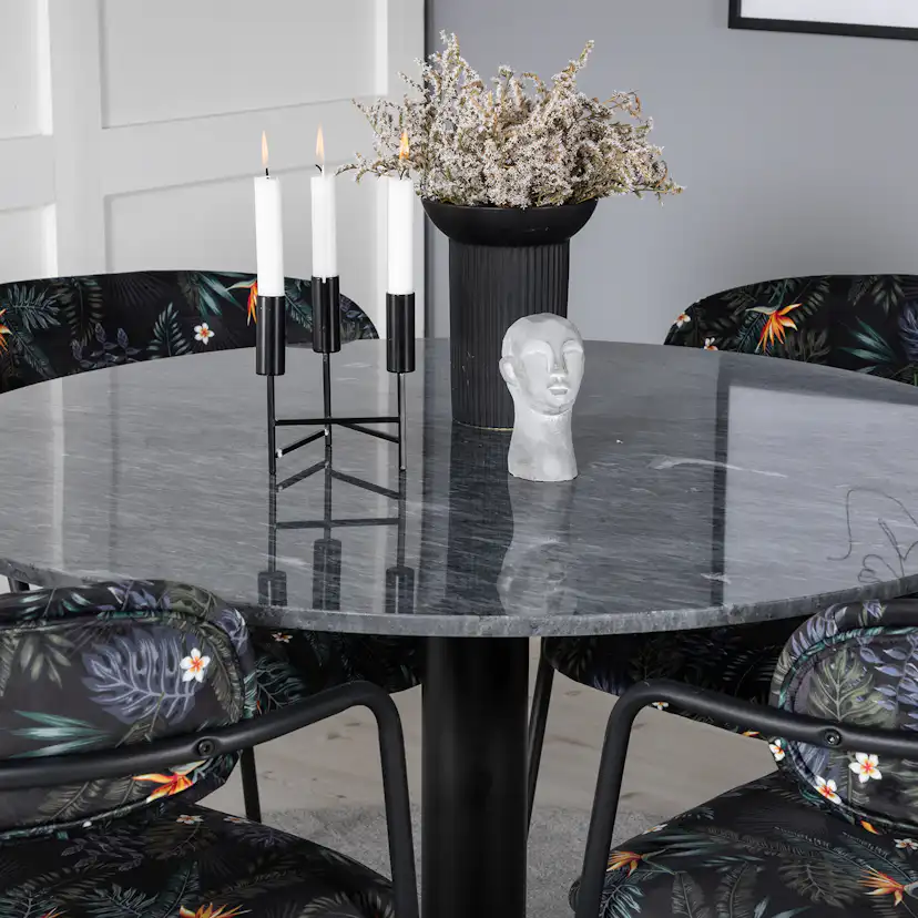 Spisegruppe Venture Home Estelle med 4 Aris Stoler Polyester