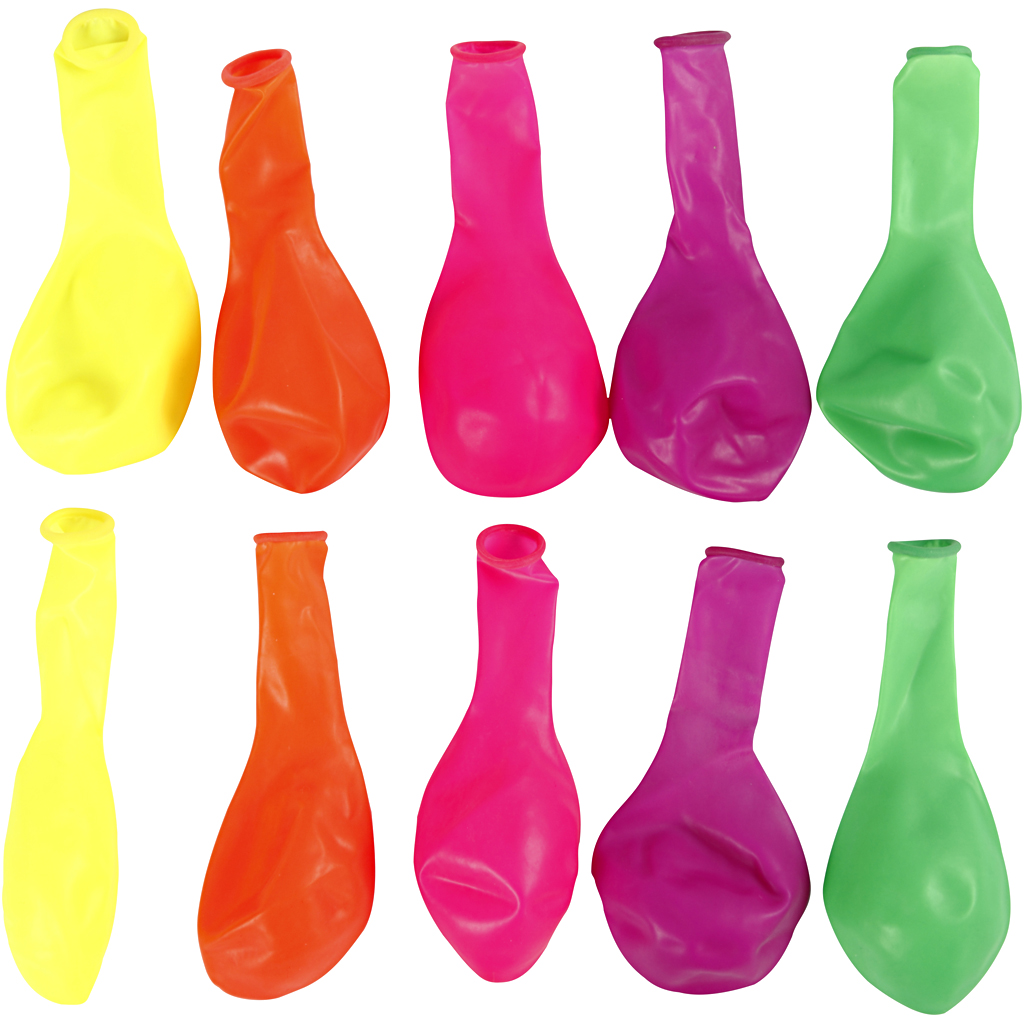 Ballonger Creativ Company 23 cm 10 stk/1 Pk Ass Farger Runde