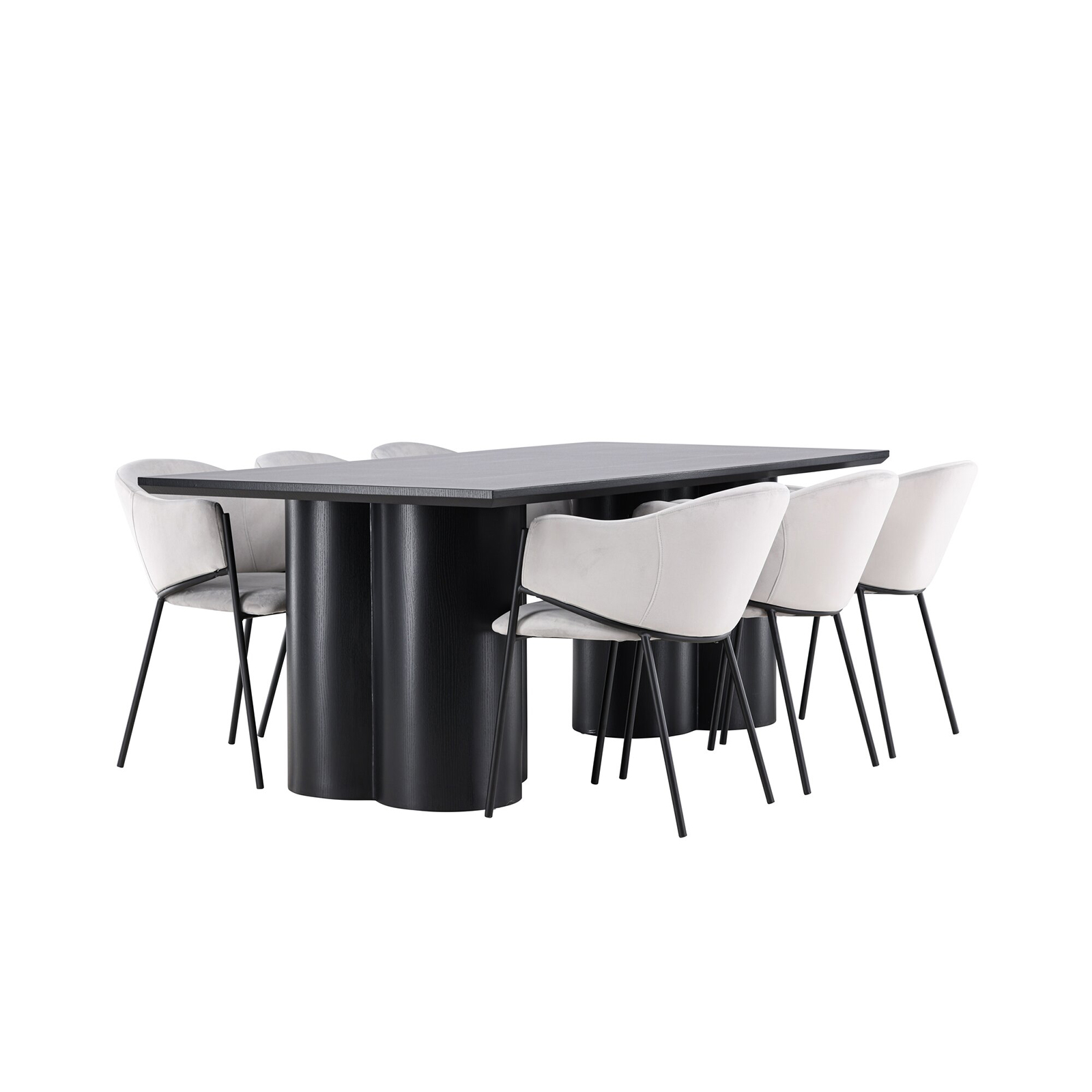 Spisegruppe Venture Home Olivia 210 med 6 stk Evelina Stoler