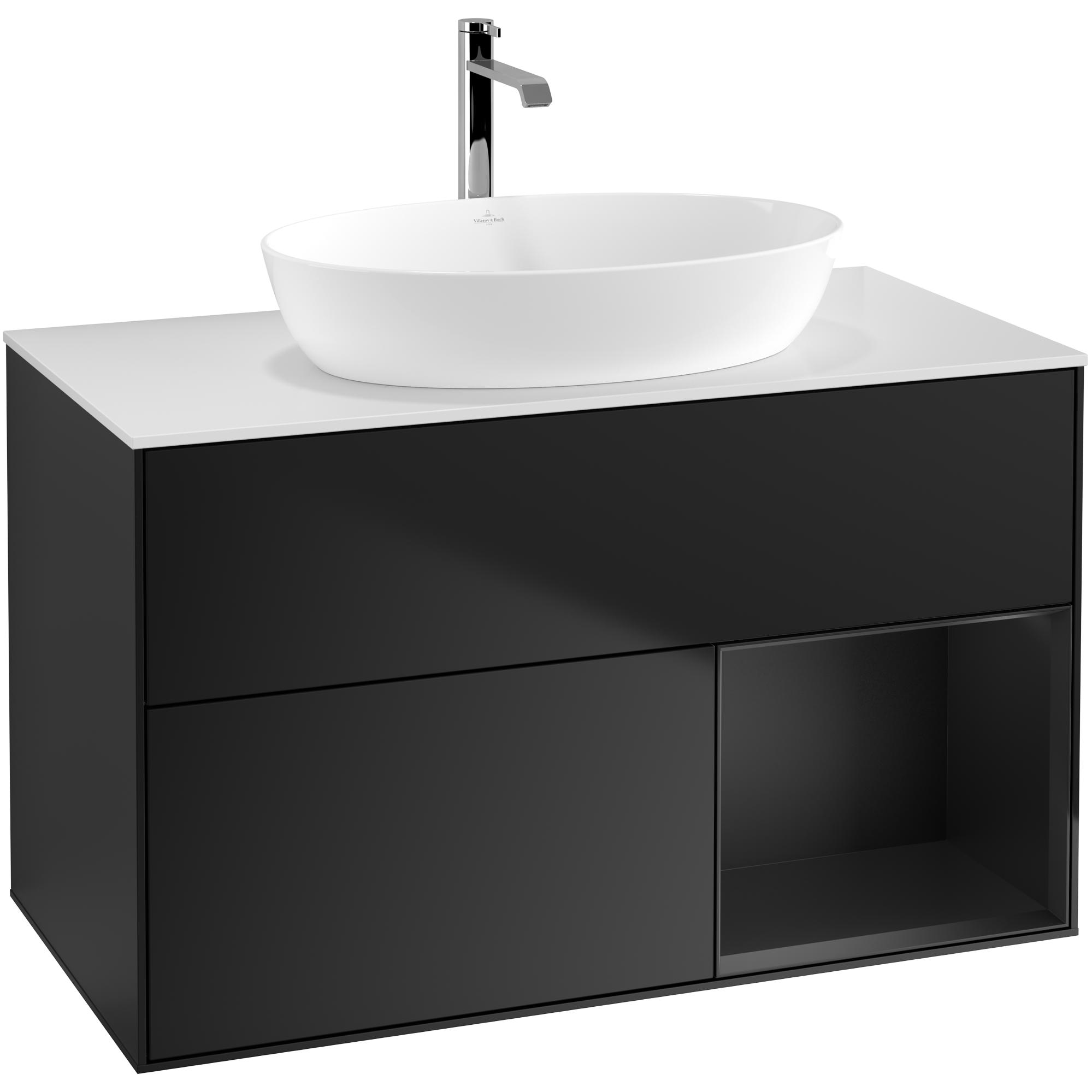 Tvättställsskåp Villeroy & Boch Finion med 2 Lådor Hylla och Bänkskiva för Fristående Tvättställ från Artis & Collaro | badrum - badrumsmobler - tvattstallsskap-och-kommod | KakelKungen