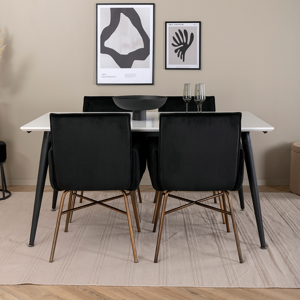 Spisegruppe Venture Home Jolie med 4 Annika Stoler