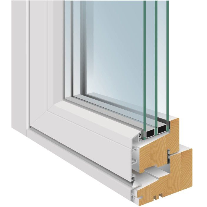 Vindu Fjordvindu Toppsving Solid Aluminium 3-Lags