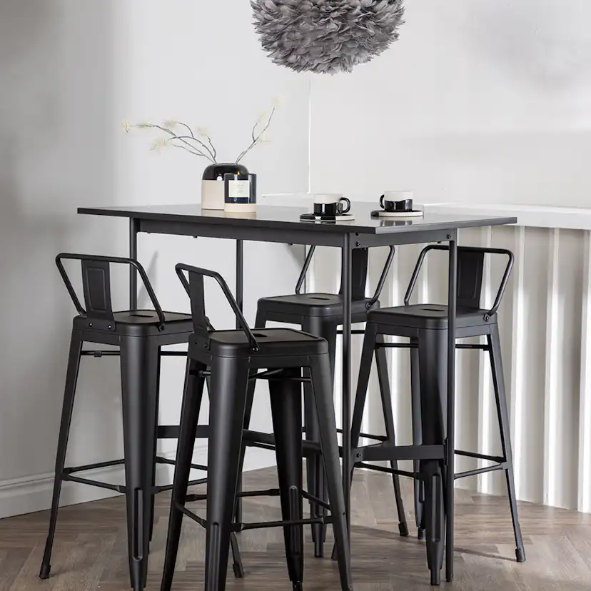 Spisegruppe Venture Home Rax med 4 stk Tempe Stoler Ryggstøtte