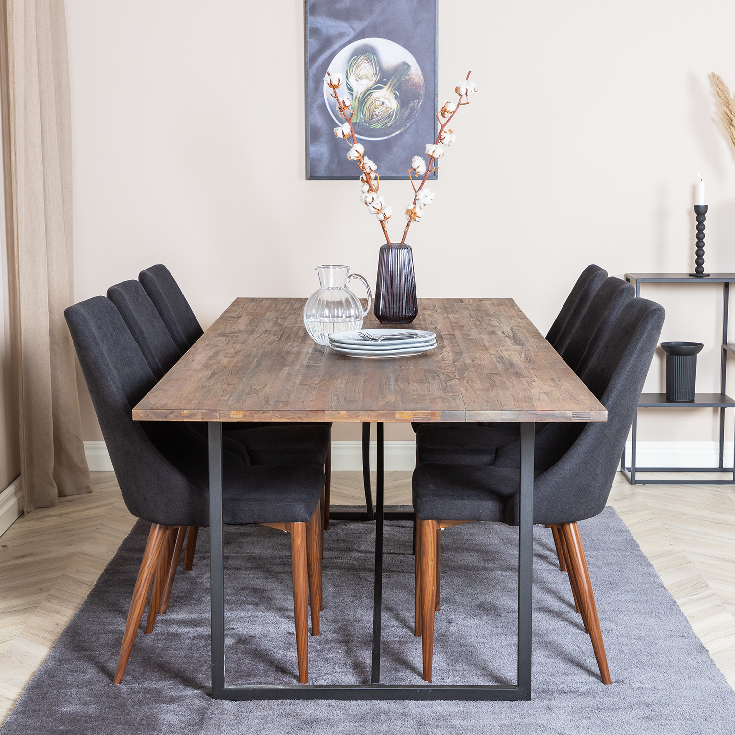 Spisegruppe Venture Home Peo med 6 Laura Stoler