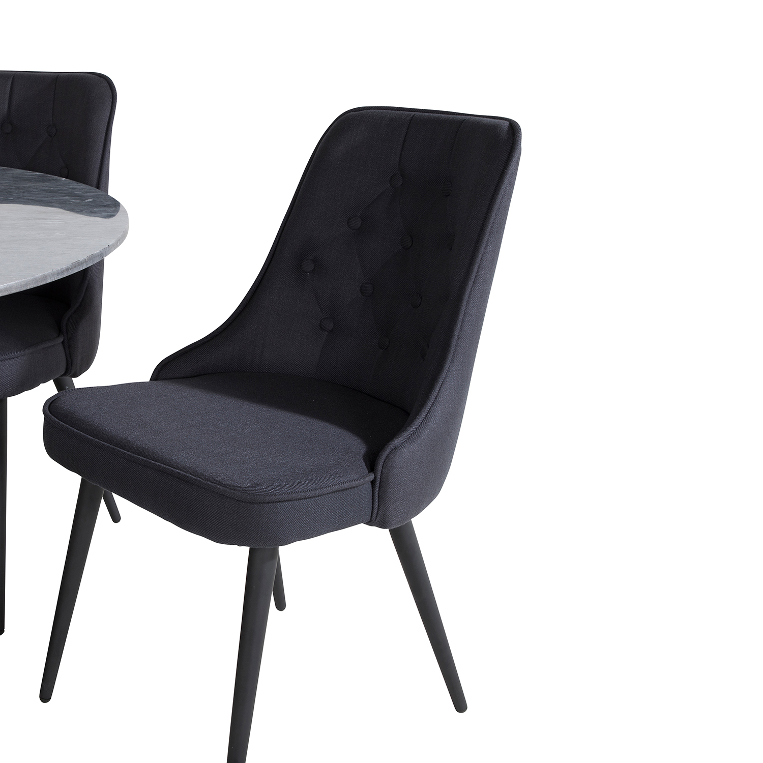Spisegruppe Venture Home Estelle med 4 Vera Stoler Polyester