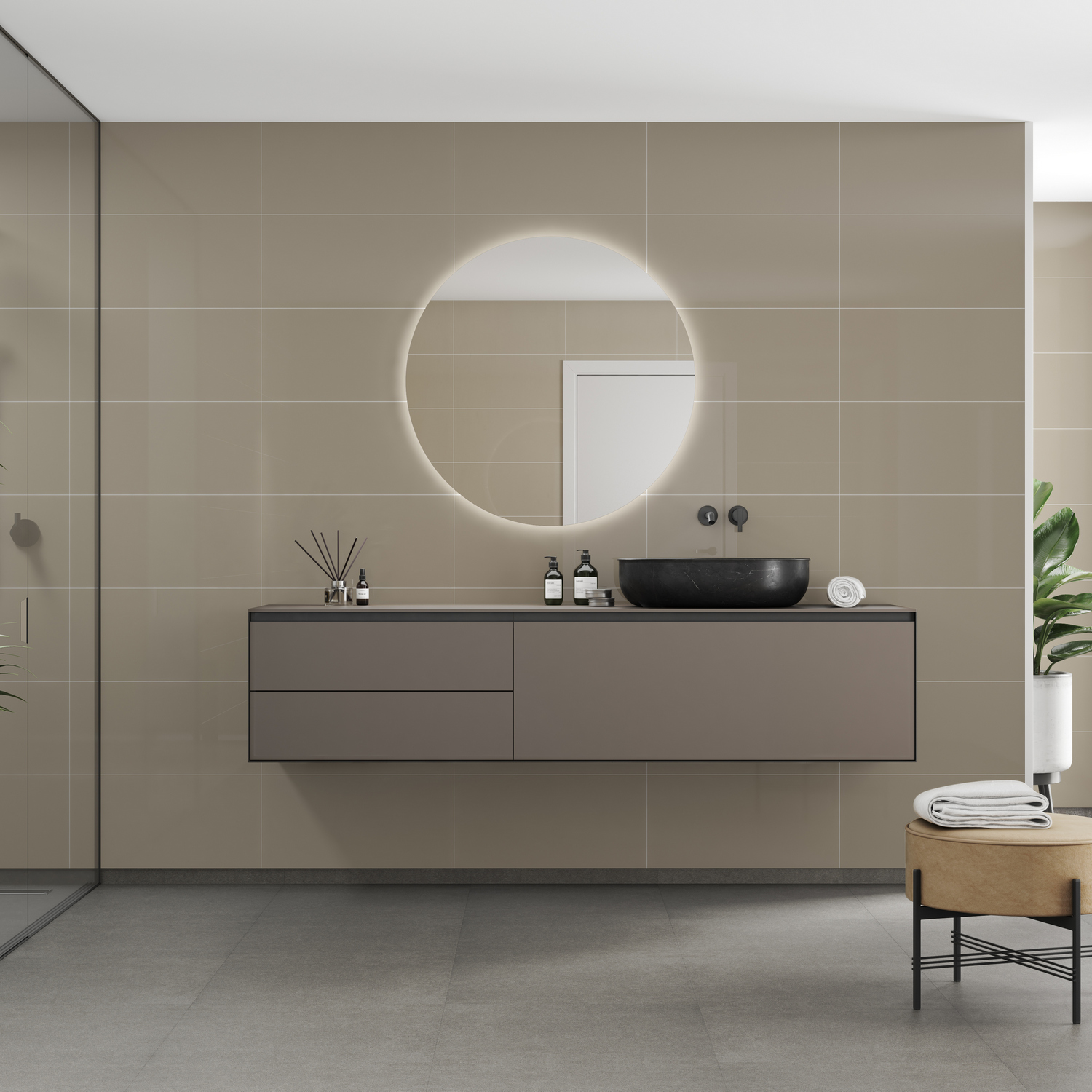 Baderomspanel Fibo 6233-M6030 Beige