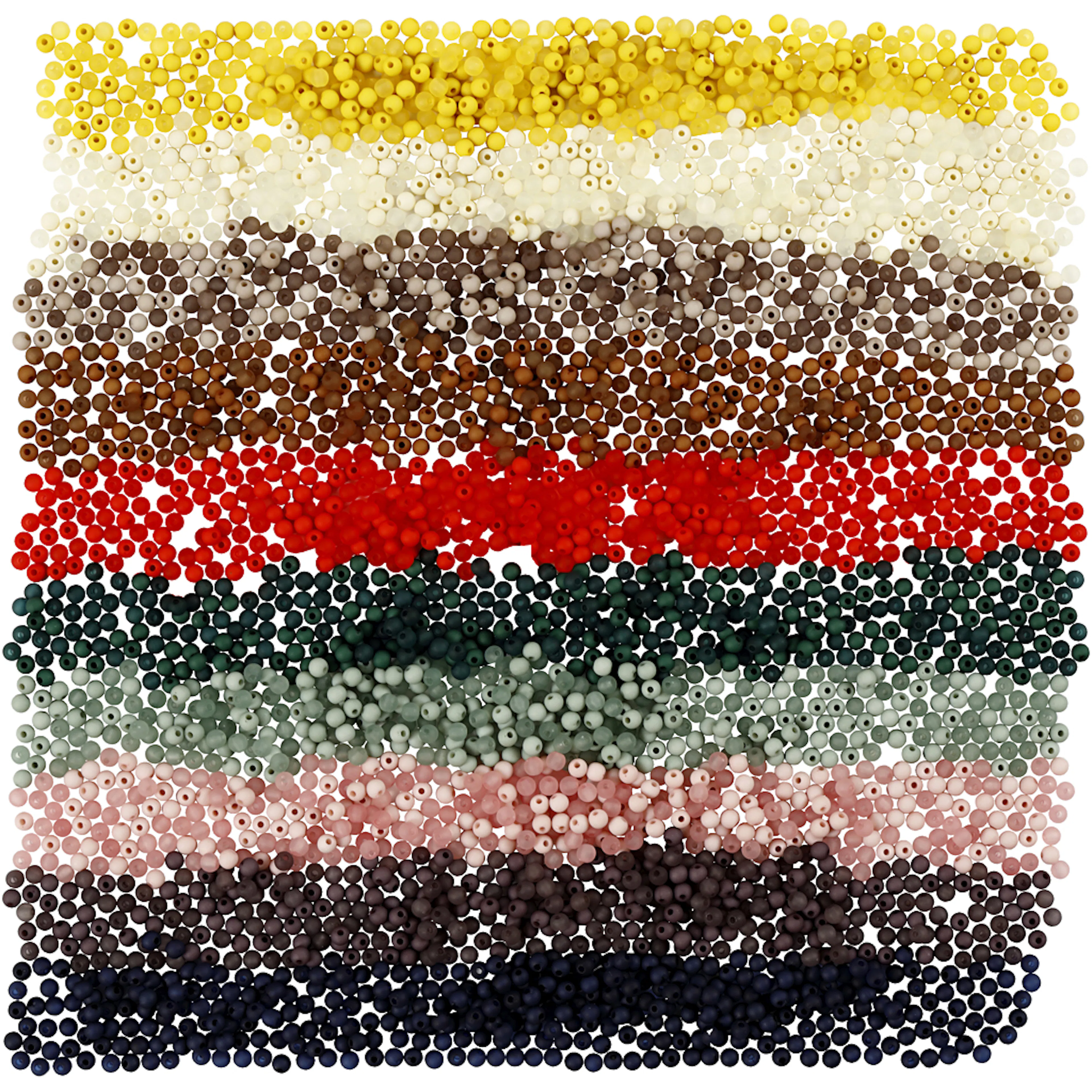 Plastperler Creativ Company Ass Farger D6 mm Hullstr 1,5 mm 10x40 g/1 Pk