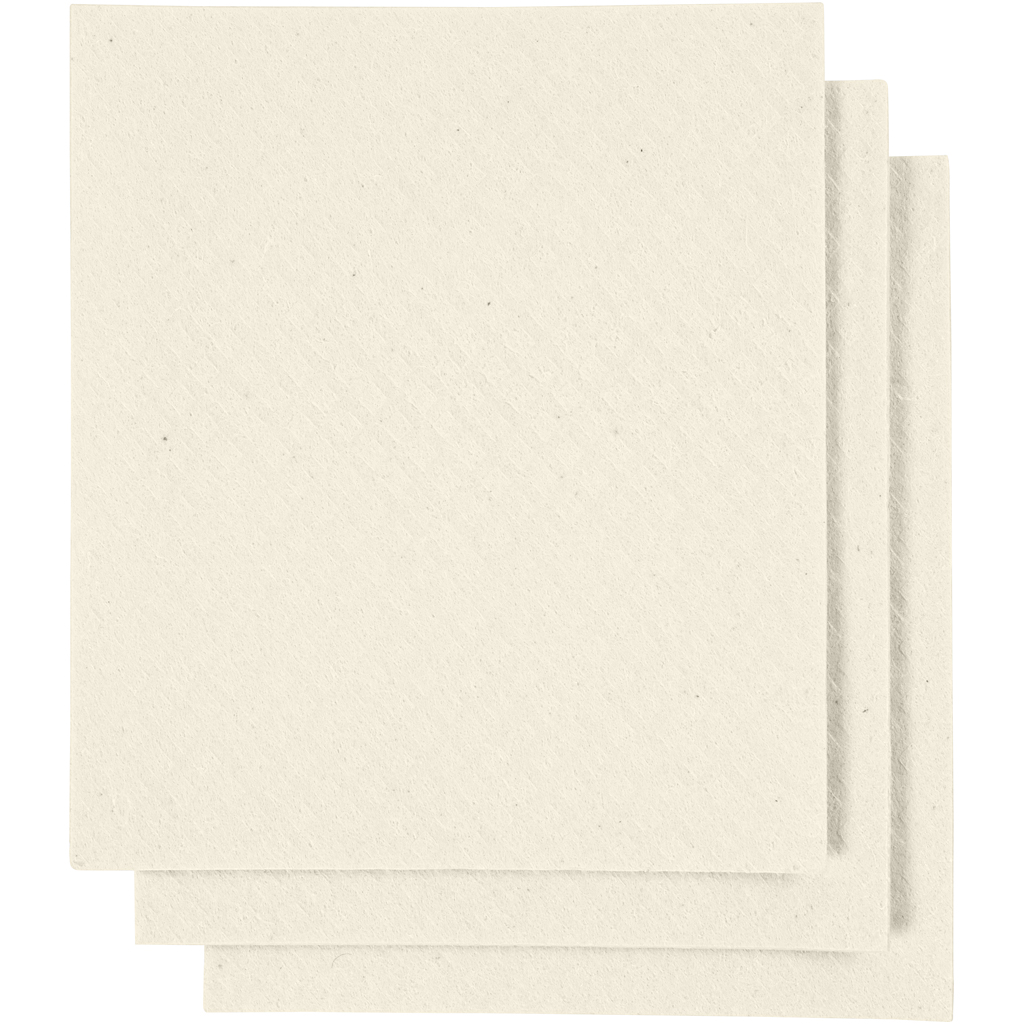 Oppvaskklut Creativ Company Råhvit Str 17x19,5 cm 1 Pk