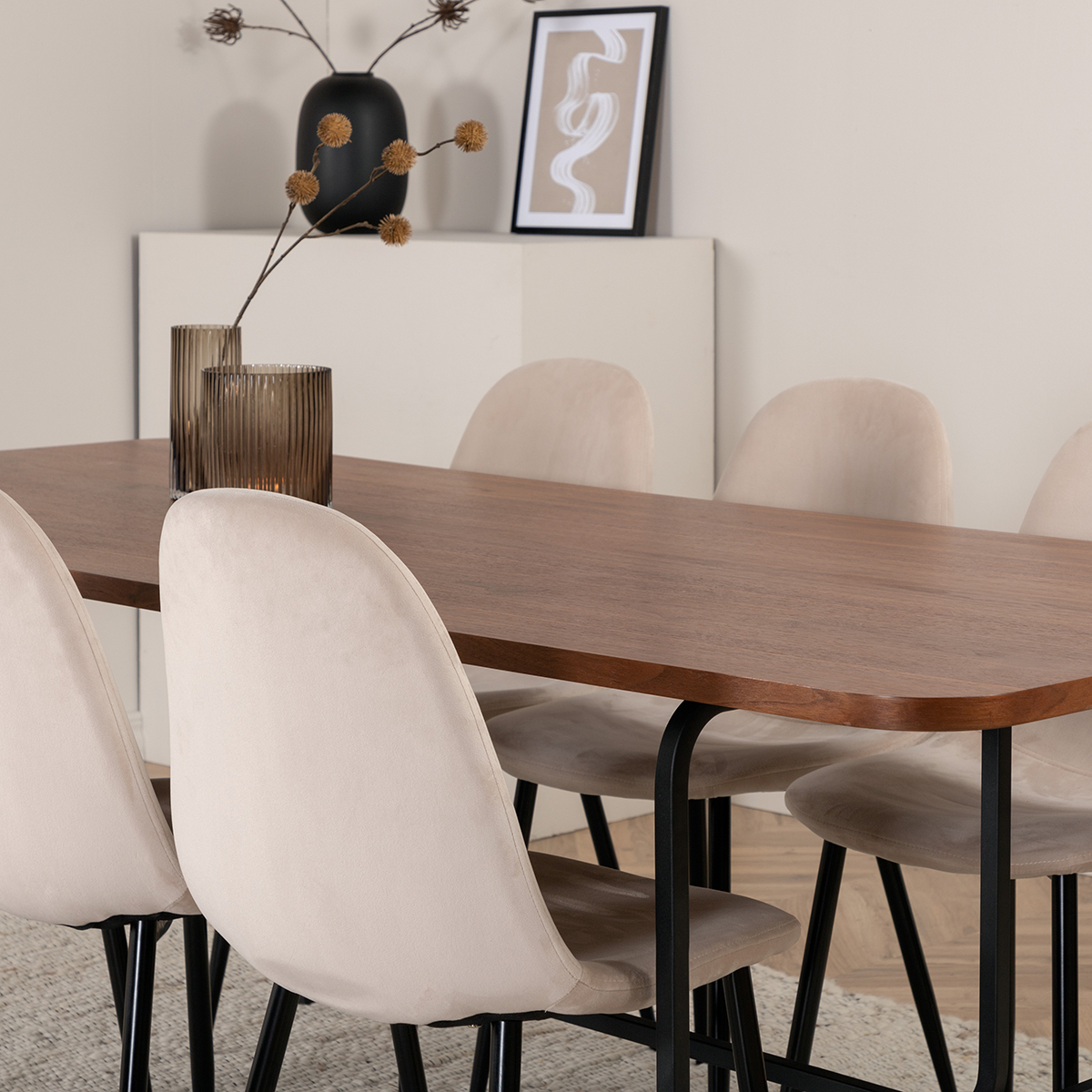 Spisegruppe Venture Home Chicago Spisebord og Pobbie Spisestol