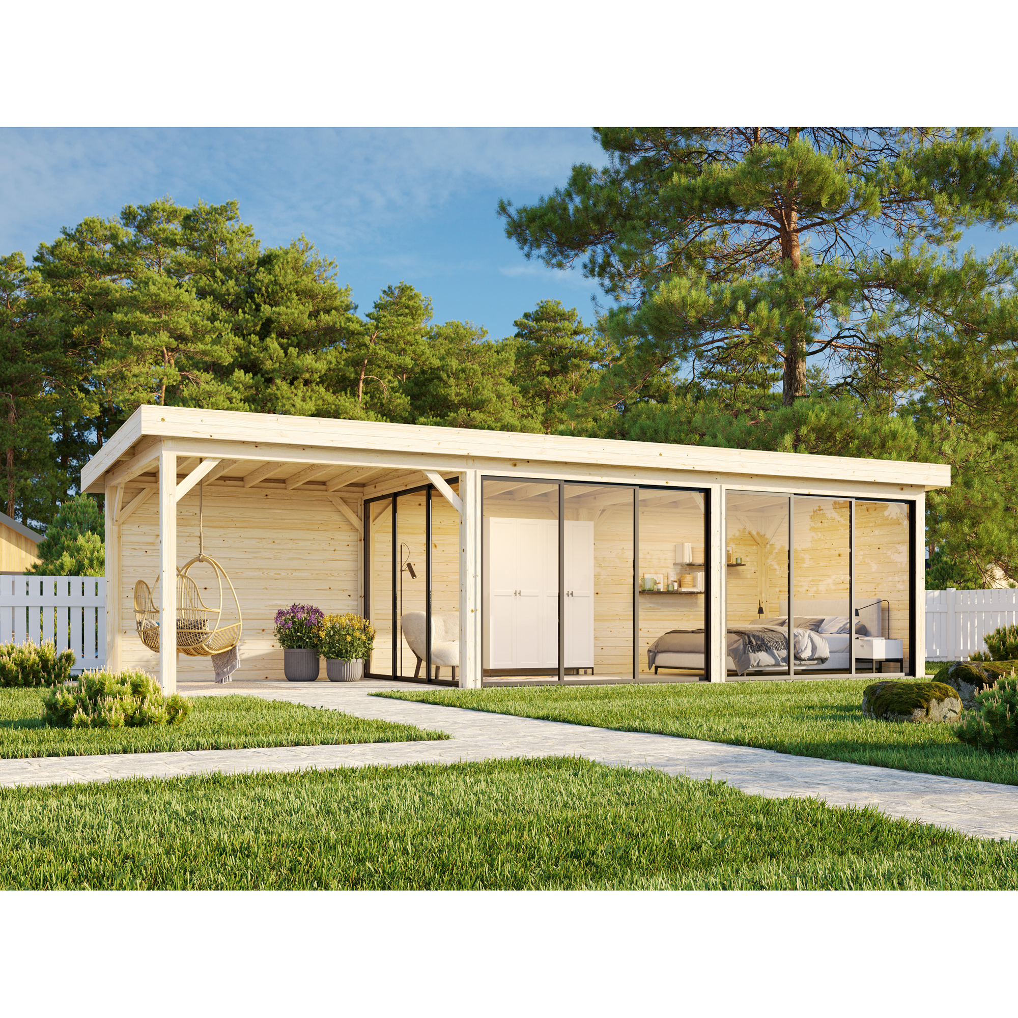 Hagestue Palmako Lenna 24,9 m2 Set 417 Slide