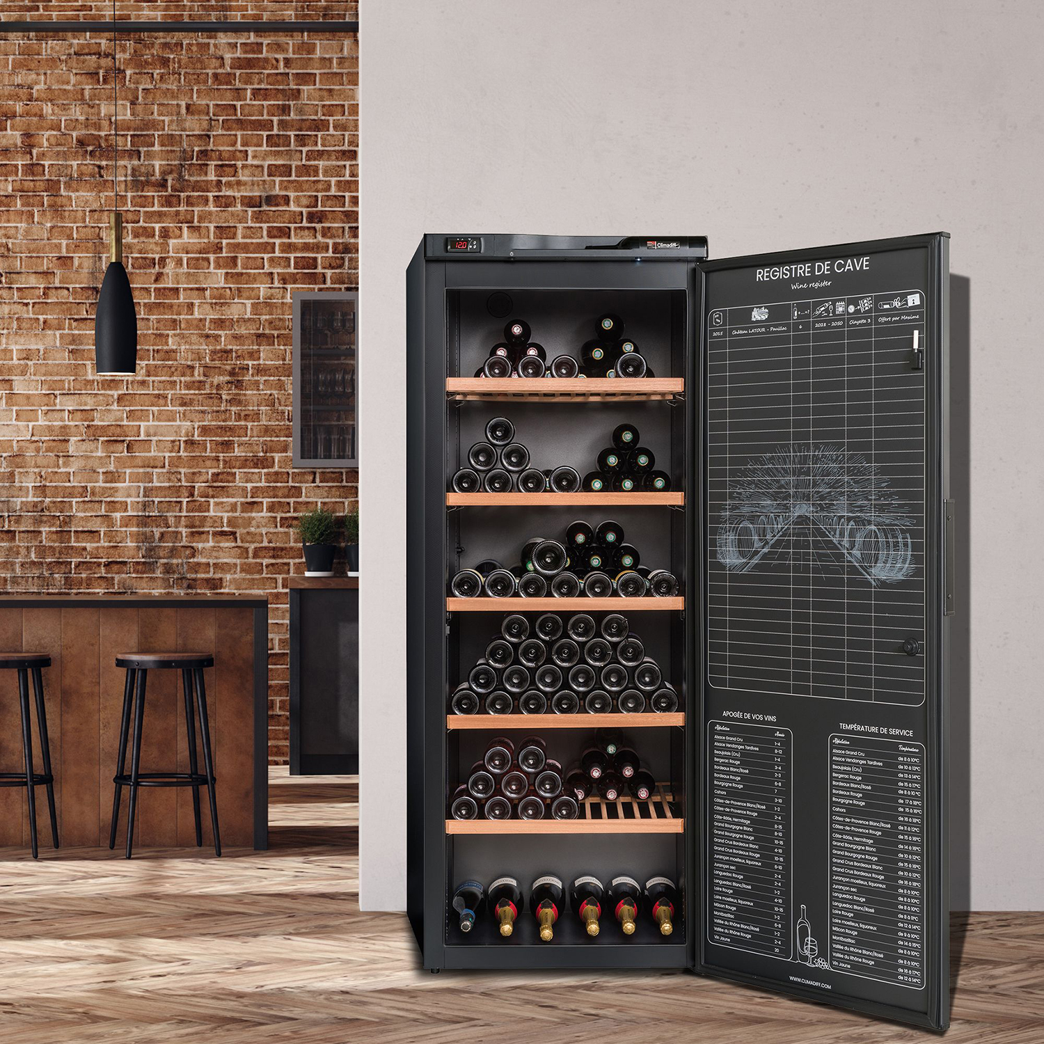 Vinlagringsskap Climadiff RESERVE300XL