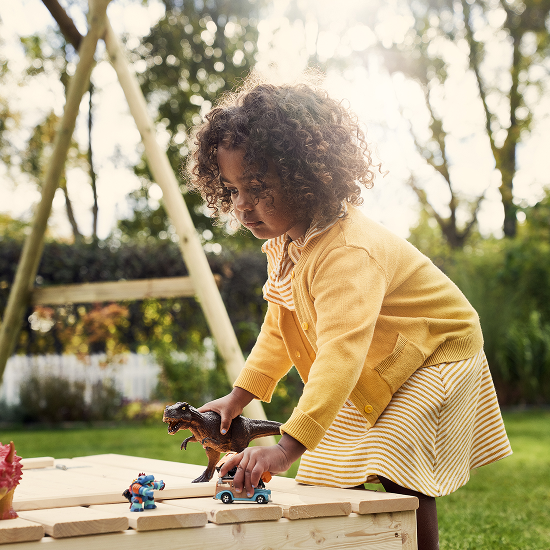 Sandkasse Jabo med Benk og Lokk Trehvitt 120x120 cm