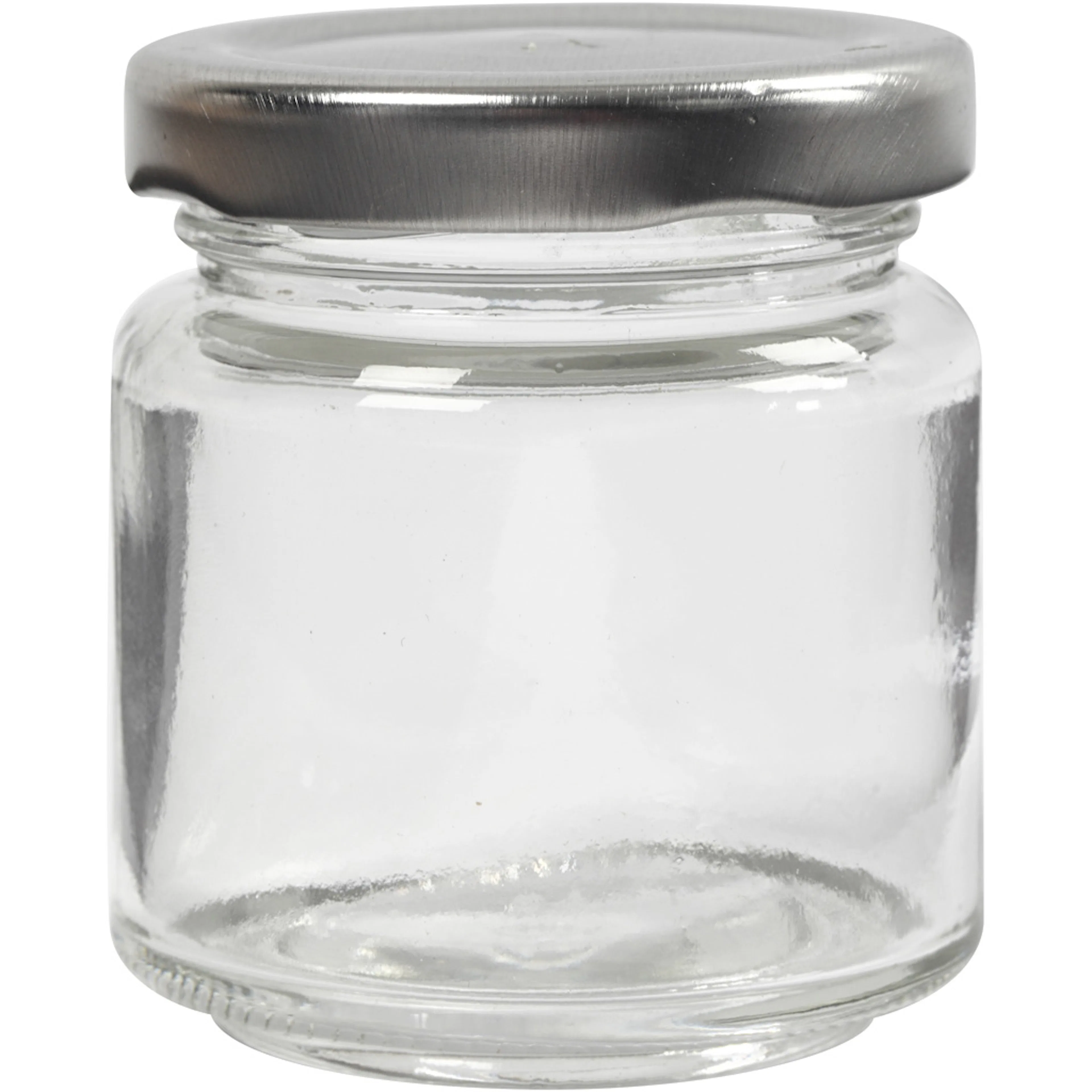 Syltburkar, transparent, H: 6,5 cm, Dia. 5,7 cm, 100 ml, 12 DxH: 57x65 mm, 100 ml