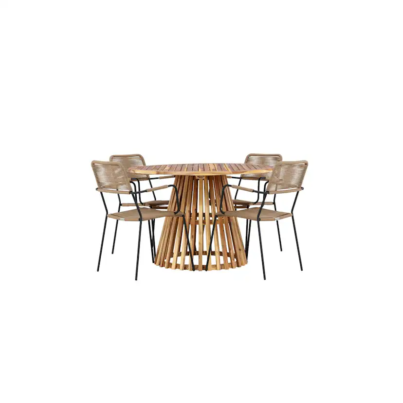 Hagegruppe Venture Home Lumpur med 4 Lindos Lenestoler