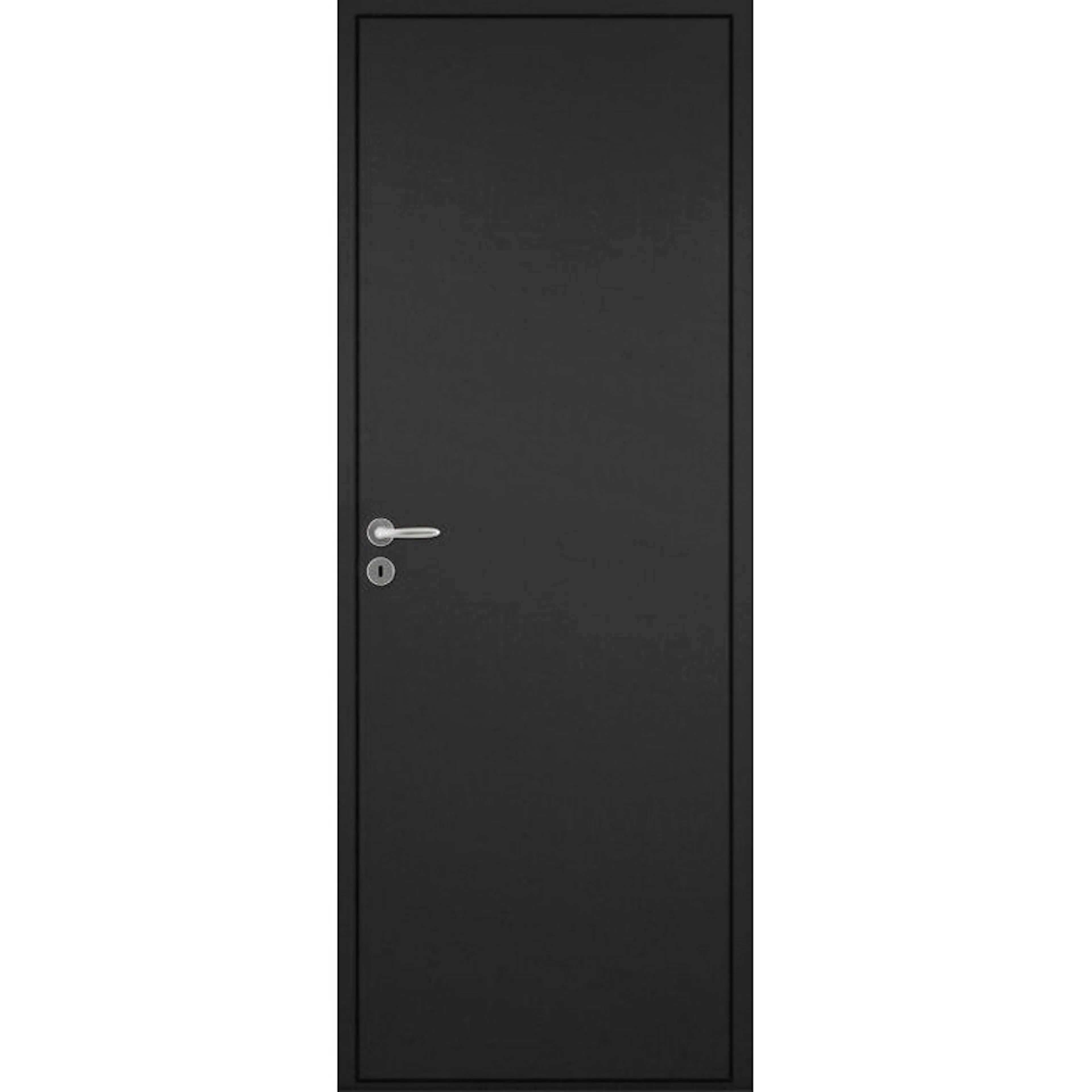 DØR ID GLOMMA.SORT LETT SLETT 8X21 80x210, Sort, NCS S 8500N